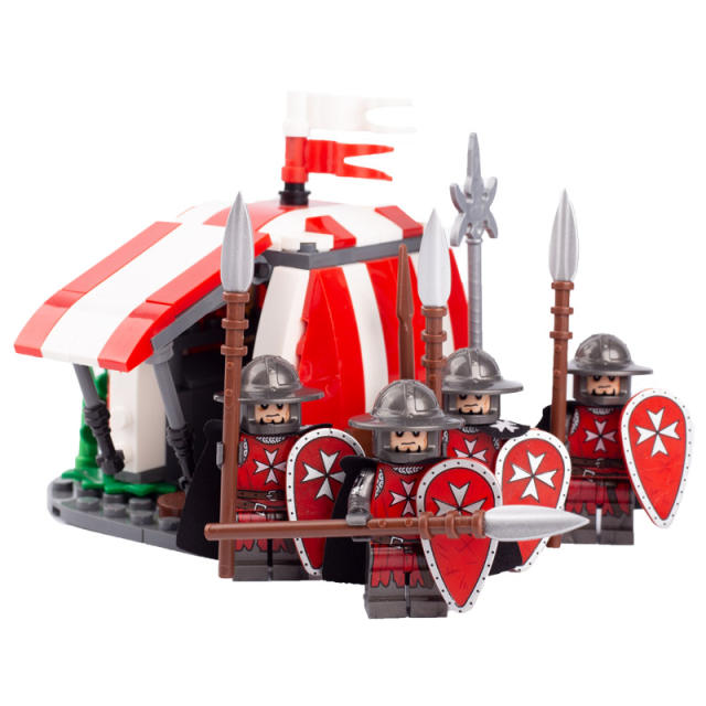 Medieval Military Rome Knight Castle Building Blocks Soldiers Minifigures Accessories Weapons Shield Tents MOC Bricks Toys