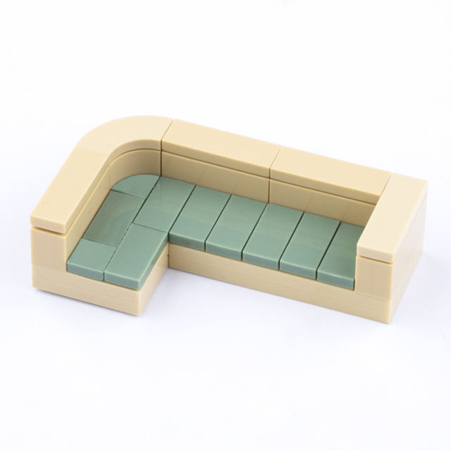 MOC City House Furnitures Building Blocks Street View TV Sofa Food Drink Dessert Accessories Decoration Set Bricks Toys For Boys