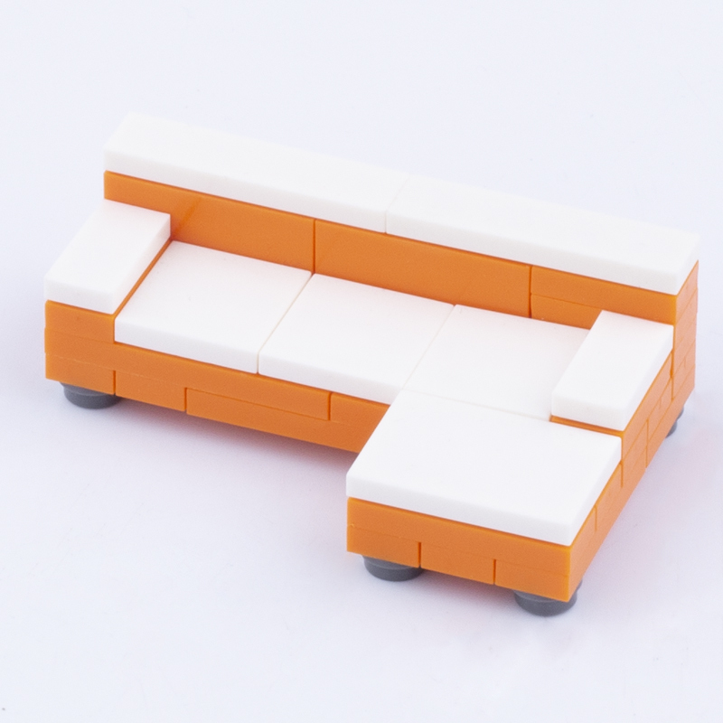 MOC City House Furnitures Building Blocks Street View TV Sofa Food Drink Dessert Accessories Decoration Set Bricks Toys For Boys