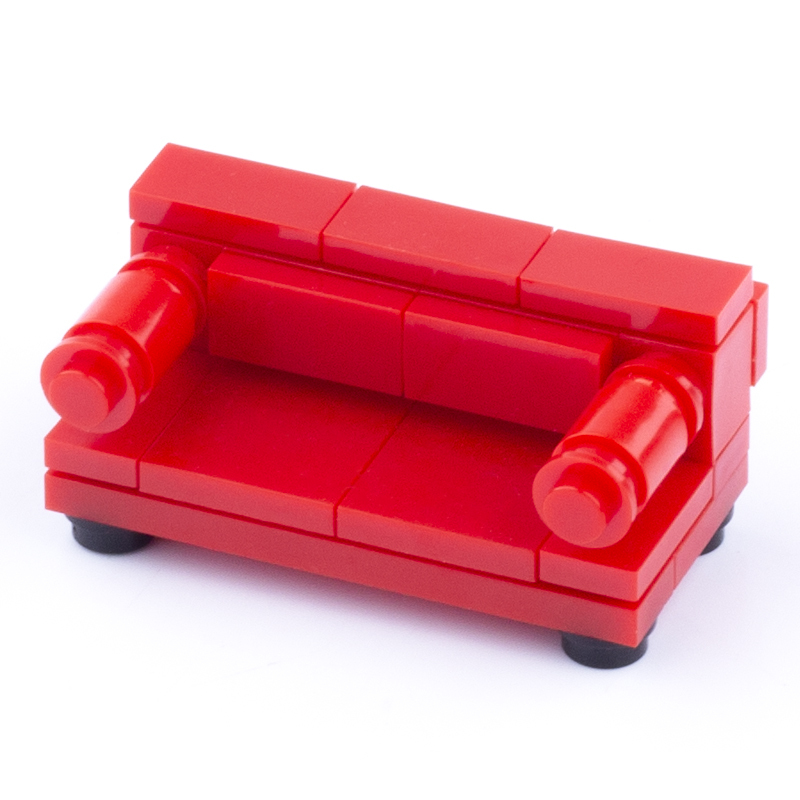 MOC City House Furnitures Building Blocks Street View TV Sofa Food Drink Dessert Accessories Decoration Set Bricks Toys For Boys