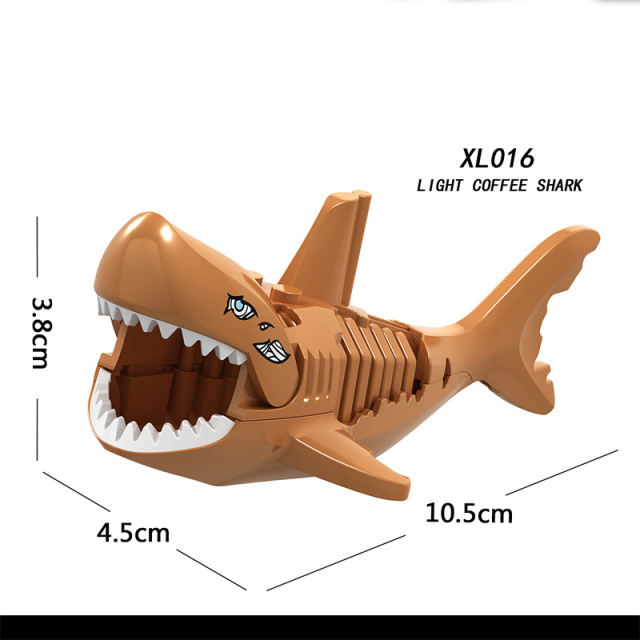 Shark Series Building Blocks Pirates of the Caribbean Underwater Marine Animal Super Heroes Model Toys For Children Gifts Kids