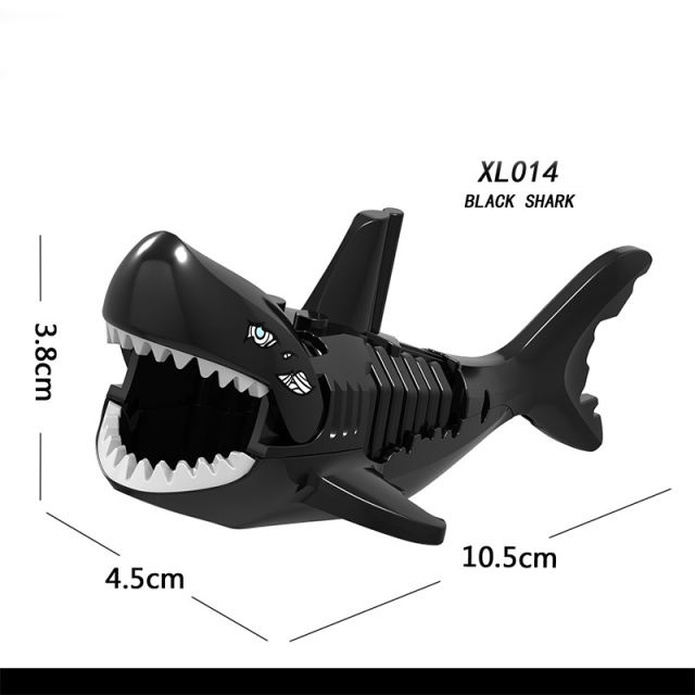 Shark Series Building Blocks Pirates of the Caribbean Underwater Marine Animal Super Heroes Model Toys For Children Gifts Kids