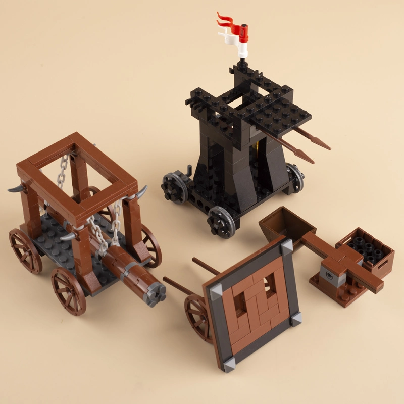 Catapult Lego Medieval Soldiers MOC Medieval Chariots Siege Hammer