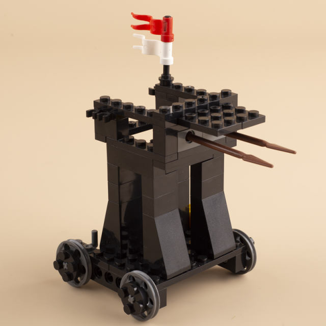 MOC Medieval Chariots Siege Hammer Sling Military Weapons Building Blocks Castle Roman Knights Soldiers Minifigures Bricks Toys