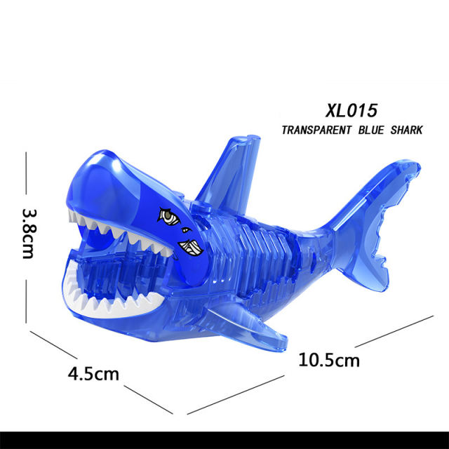Shark Series Building Blocks Pirates of the Caribbean Underwater Marine Animal Super Heroes Model Toys For Children Gifts Kids