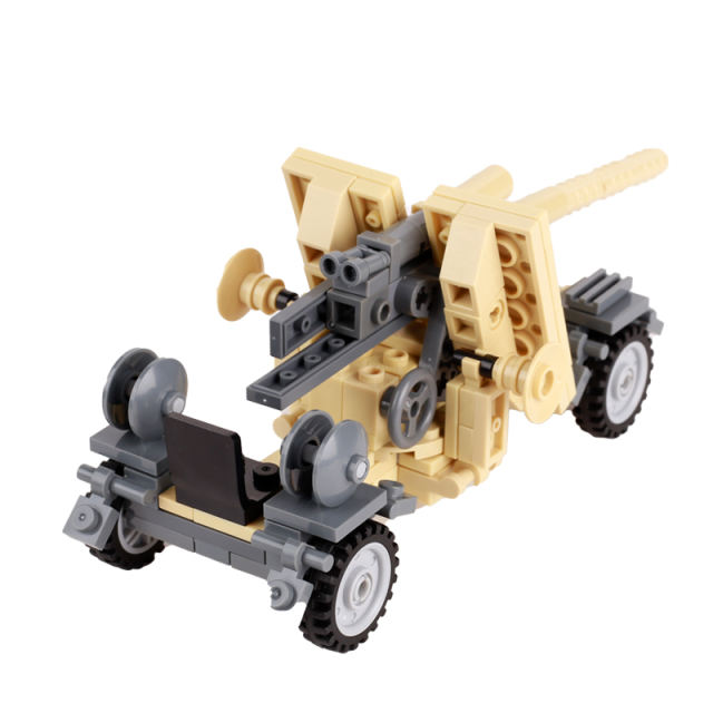 WW2 German North African Version 88 MM FLAK Anti Aircraft Gun Building Blocks Vehile Army Soldiers Weapon Accessories Gifts Boys
