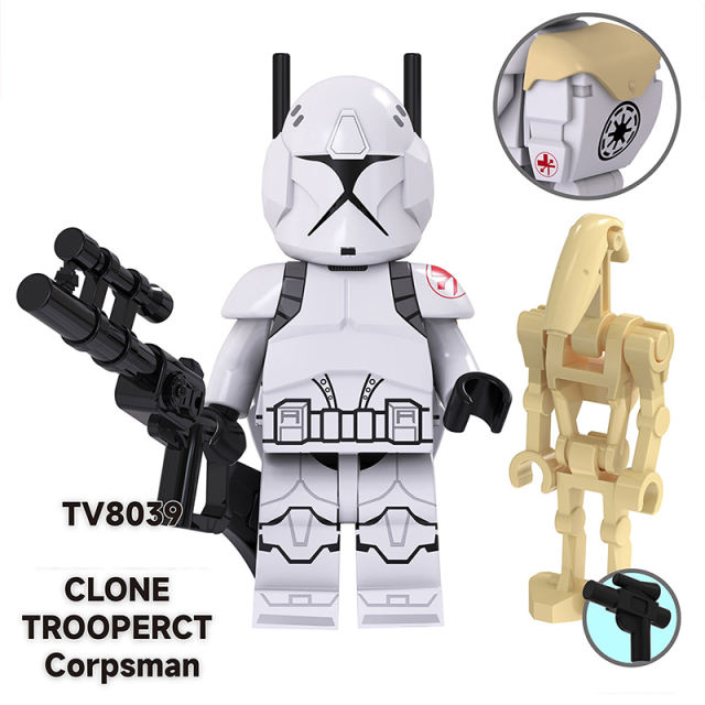 TV6106 Star Wars Science Fiction Series Minifigures Building Blocks Clone Volunteer Luke Skywalker Model  Ameica Action Toy Gift