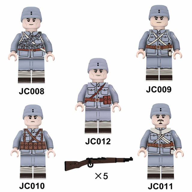 WW2 Military Minifigures Building Blocks War Germany Helmet Weapon Gun Soldiers Army Model Accessories Compatible Toys Boys Gift