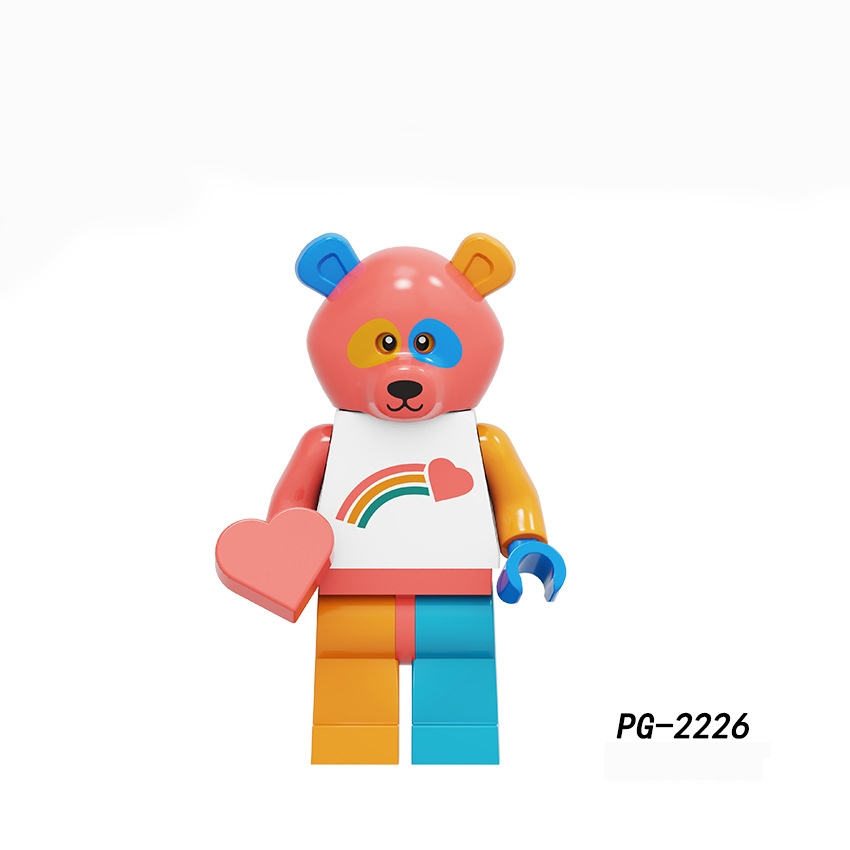 Raffle series Sun Wukong Gingerbread Man Pizza Minifigrues Building Blocks Rainbow Christmas Gifts Fox Girl Monkey King Toys Boy