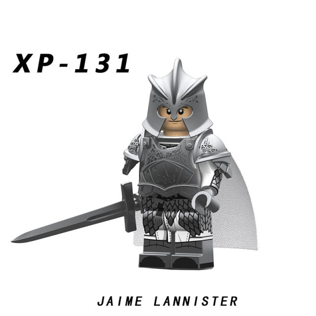 KT1019 Game Of Thrones Series Minifigures Building Blocks Weapon Soldiers Medieval Knight Jaime Lannister Meryn Trant Toys Gifts