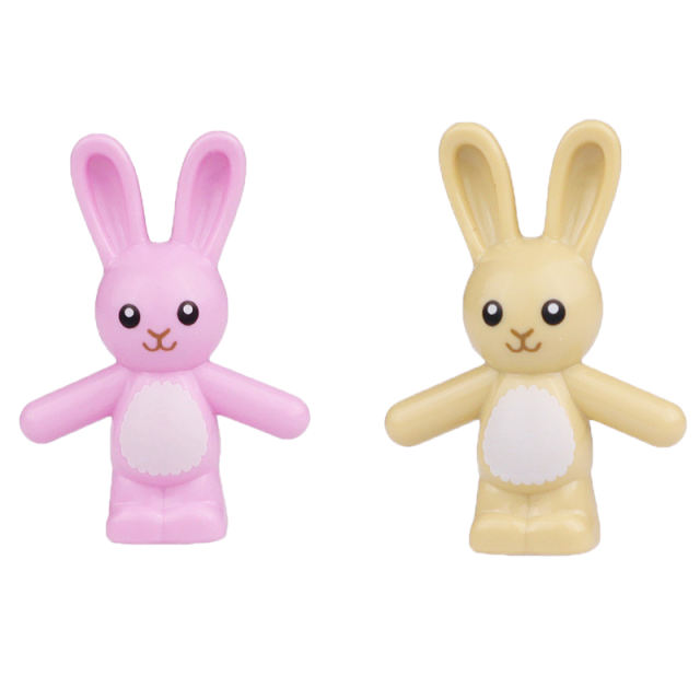 MOC City Animal Series Minifigures Bunny Rabbit Building Blocks Figures Accessories Bricks Modle Toys Children Compatible 66965