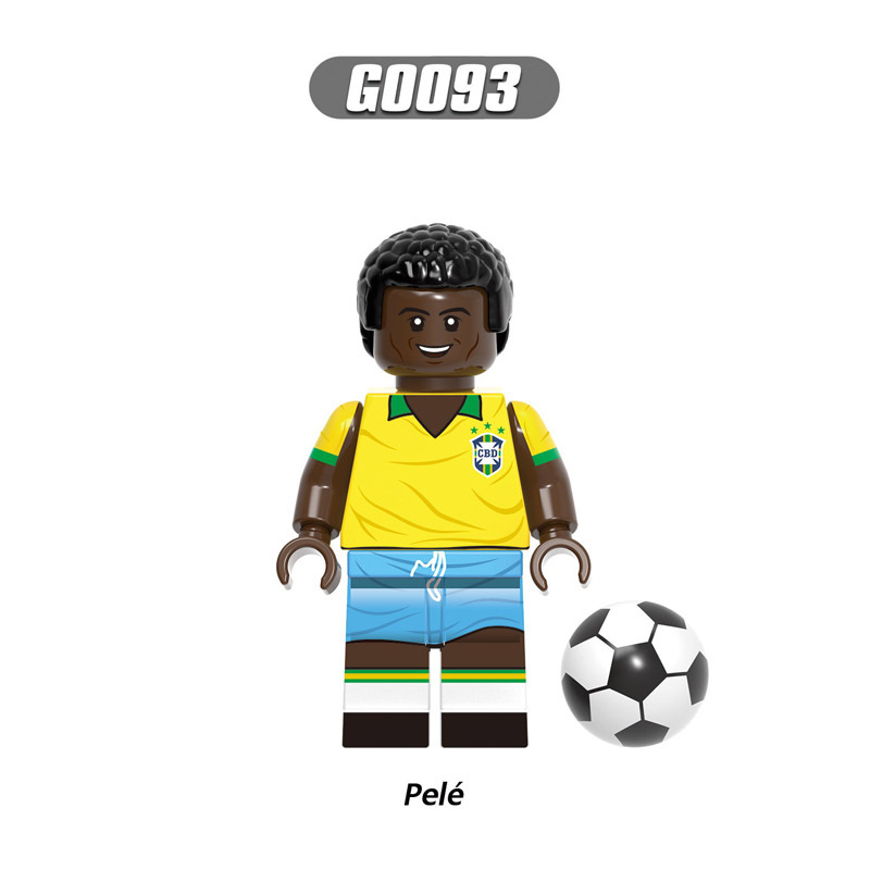 G0112 World Cup Soccer Match Player Minifigs Building Blocks Football Athletes Messi Mbappé Ronaldo Compatible Gifts Children