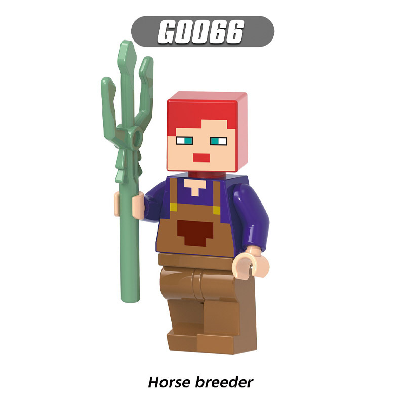 G0109 Minecraft Series Minifigs Building Blocks Sandbox Games Ghast Horse Breeder Baker Spelunker Accessories Toys Gifts Boys