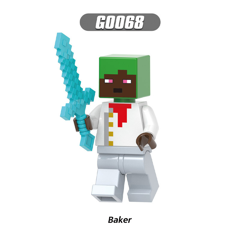 G0109 Minecraft Series Minifigs Building Blocks Sandbox Games Ghast Horse Breeder Baker Spelunker Accessories Toys Gifts Boys