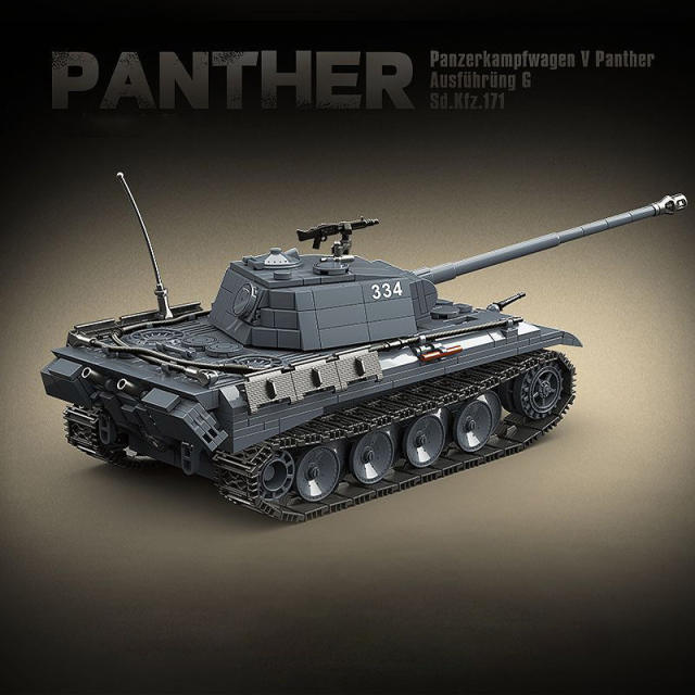 WW2 German Panther Medium Tank Sd.kfz.171 Military Minifigures Building Blocks Soldiers Weapon Gun Accessories Battery Boys Gift