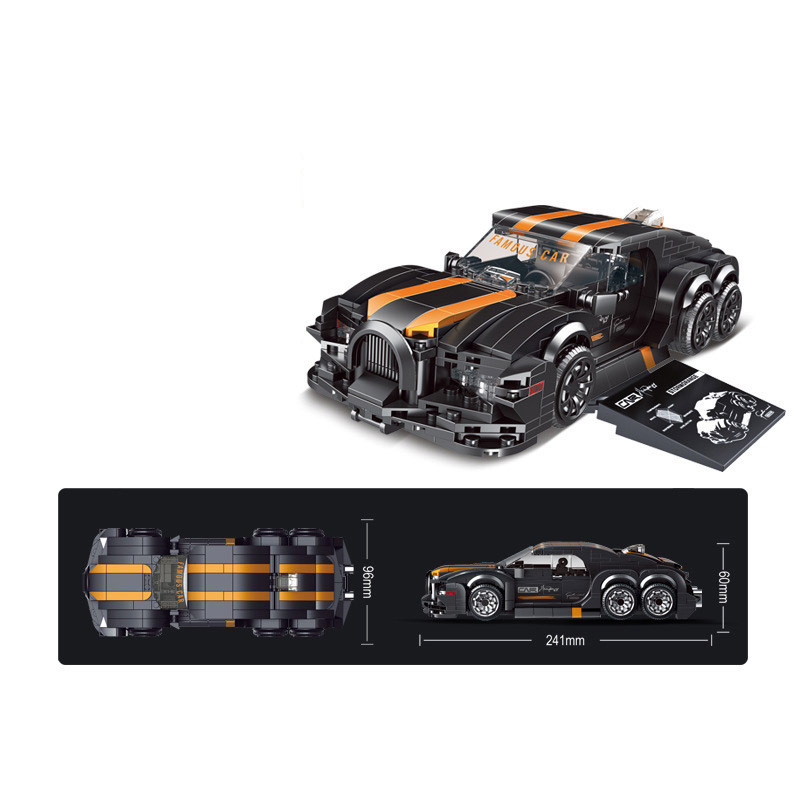 1:24 MOC New Supercar Explosive Modification Series Building Blocks Refitted Champions Sports Racing Vehicles Kids Toys Gift Boy