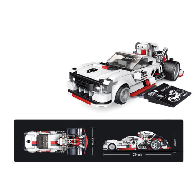 1:24 MOC New Supercar Explosive Modification Series Building Blocks Refitted Champions Sports Racing Vehicles Kids Toys Gift Boy