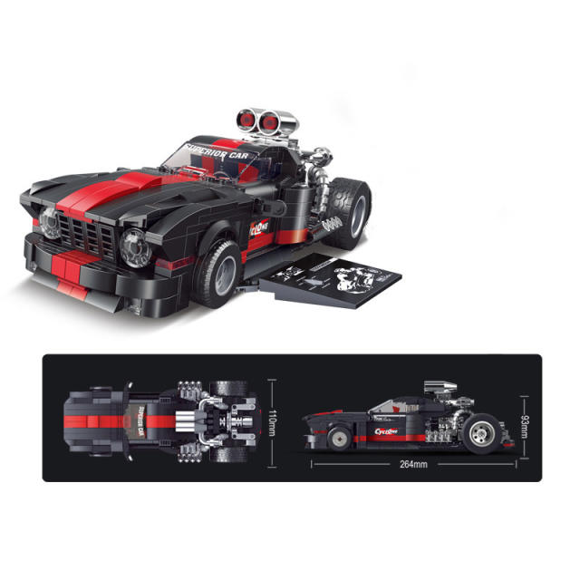 1:24 MOC New Supercar Explosive Modification Series Building Blocks Refitted Champions Sports Racing Vehicles Kids Toys Gift Boy