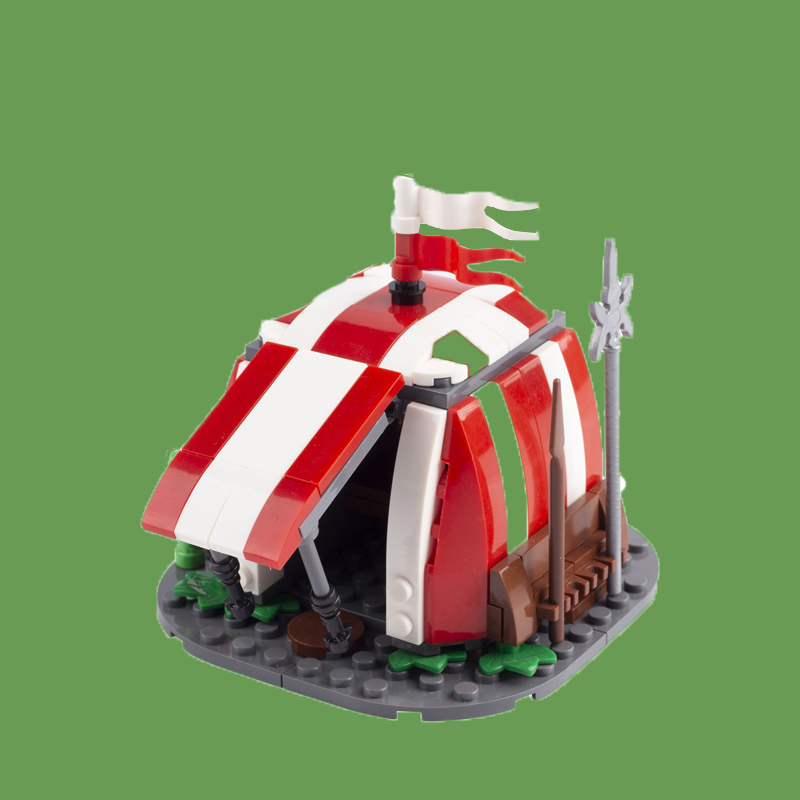 MOC Military Medieval Castle Camp Viking Tents Building Blocks Soldiers Knight Army Weapons Accessories Models Toys Boys Gifts
