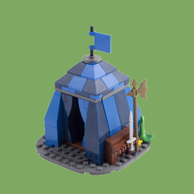 MOC Military Medieval Castle Camp Viking Tents Building Blocks Soldiers Knight Army Weapons Accessories Models Toys Boys Gifts