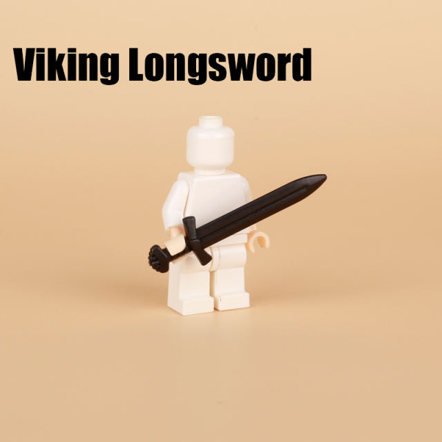 Medieval Military Series Viking Longsword Buildin Blocks War Soliders Army War Weapon Knight Accessories Parts Models Toys Boys