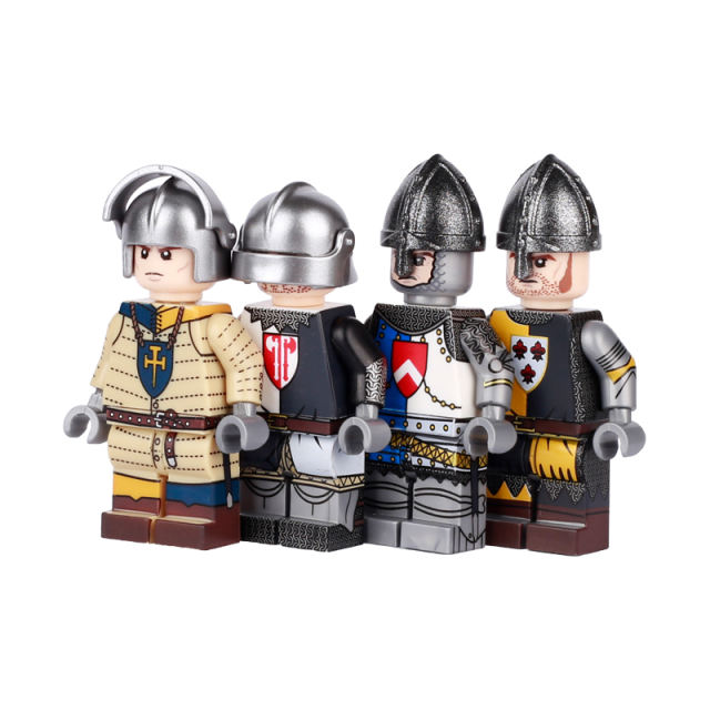 Medieval Series England Civil Wars Of The Roses Minifigures Building Blocks Army Soldiers Knight Fight Sword Shield Helmet Boys