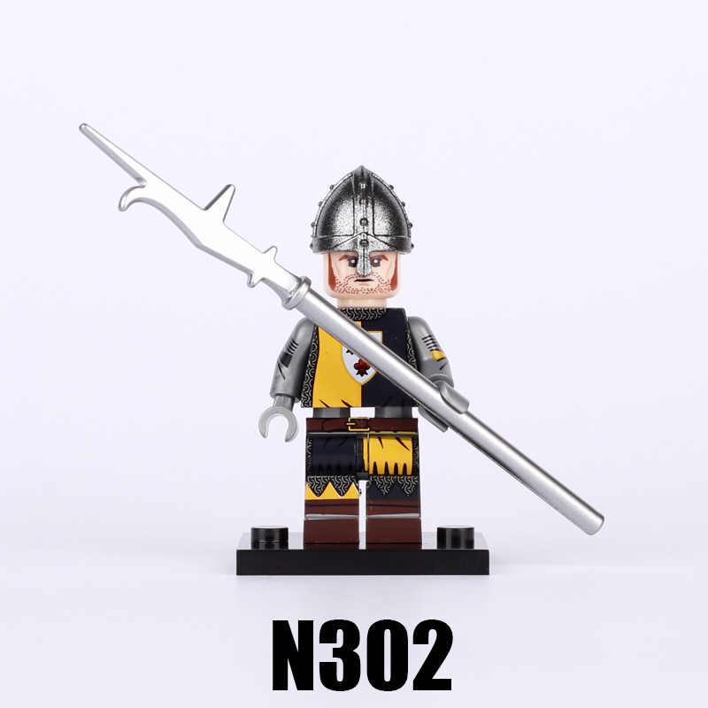 Medieval Series England Civil Wars Of The Roses Minifigures Building Blocks Army Soldiers Knight Fight Sword Shield Helmet Boys