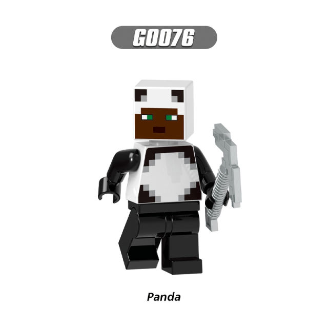 G0110 Minecraft Series Minifigs Building Blocks Exploer Ocelot Farmer Panda Villager Alpace Herders Accessories Toys Gifts Boys