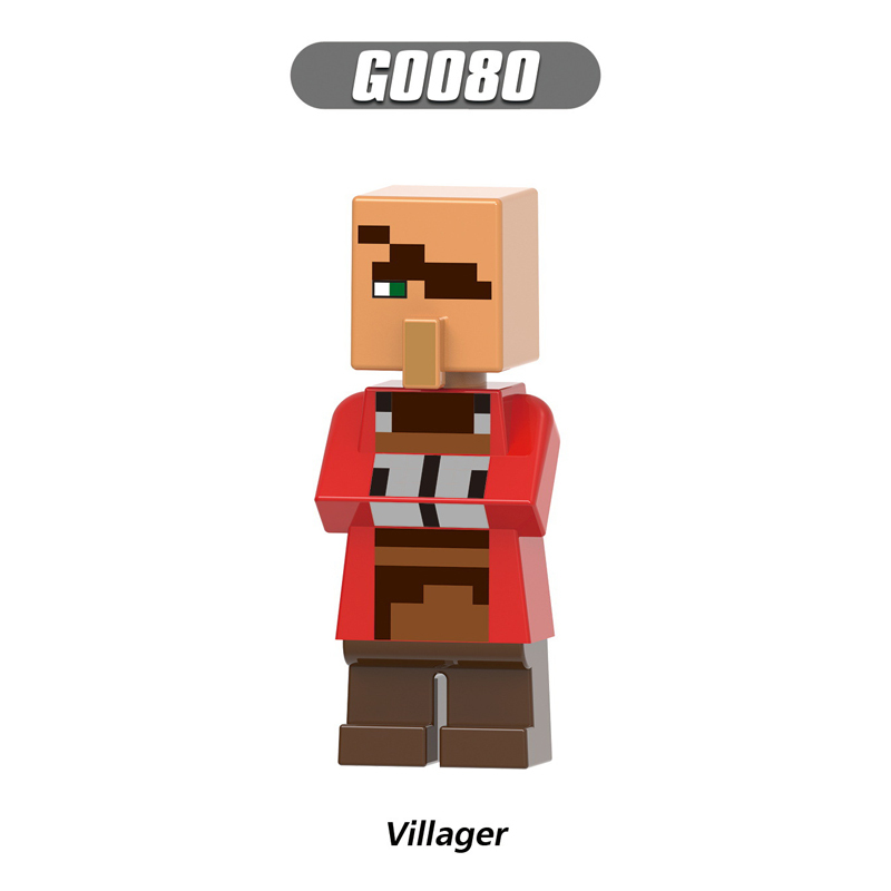 G0110 Minecraft Series Minifigs Building Blocks Exploer Ocelot Farmer Panda Villager Alpace Herders Accessories Toys Gifts Boys