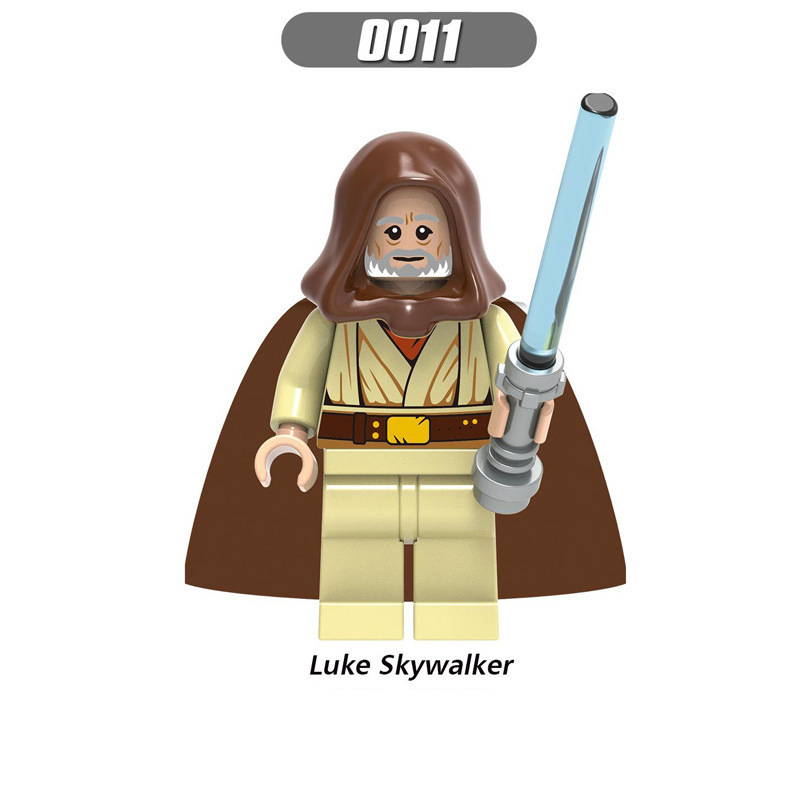 G0102 American Science Fiction Star Wars Series Minifigs Building Blocks Disney Movie Luke Mandalorian Warriors Weapon Toys Gift