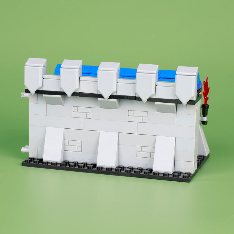 MOC Medieval Series Stable Building Blocks Military Warrior Horse Wall Shed Castle Tower Prison Model Baseplate Toys Boys Gifts