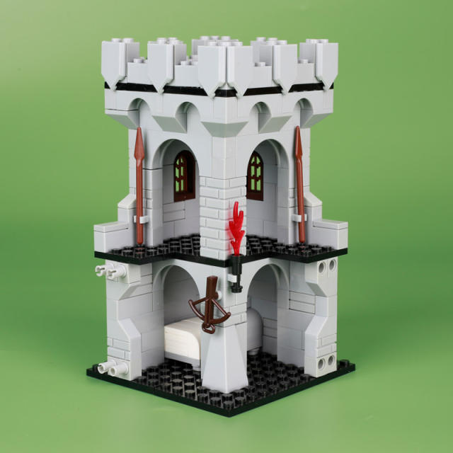 MOC City Series Medieval Military Castle City Wall Building Blocks Rome Warrior Soldiers Architecture Tower Knights Bricks Toys