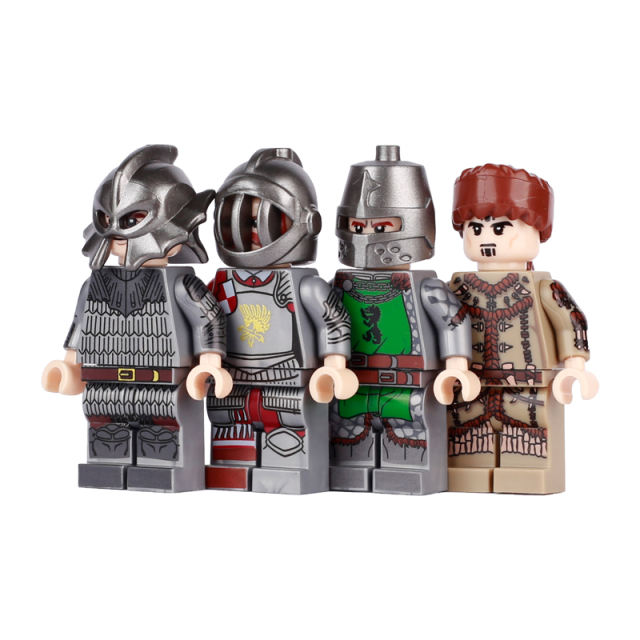 Medieval Series Knight Minifigures Building Blocks War Army Soldiers Infantry Weapon Helmet Sword Accessories Toys Children Gift