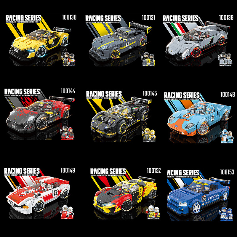 City Speed Champions Vehicles Sports Model Technique Racing Car Building Blocks Figures Classic Rally Super Racers Gift Boy Kids