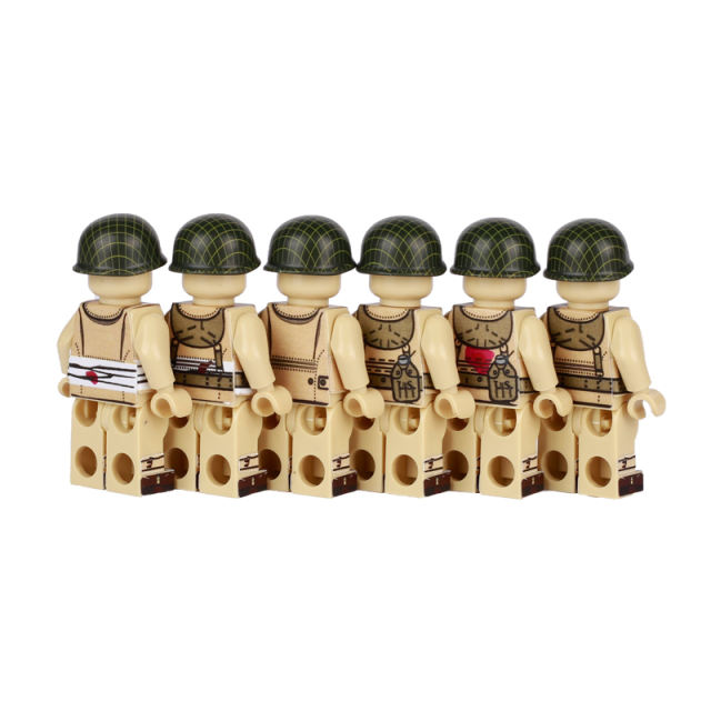 WW2 US Medical Corps Sticker Military Seires Minifigs Building Blocks Helmet Army Soldiers Gun Accessories Parts Toys Gifts Boys