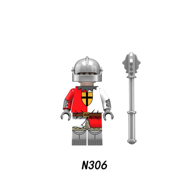 Medieval Series England Civil Wars Of The Roses Minifigs Building Blocks Army Soldiers Knight Infantry Sword Shield Helmet Boys