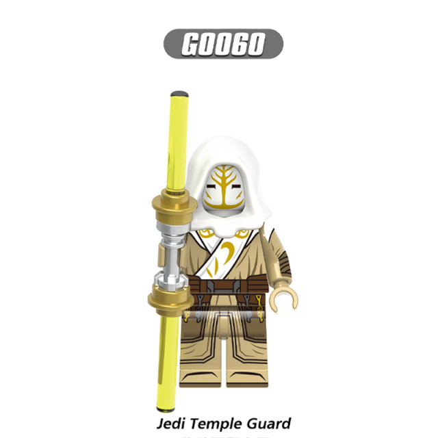 G0108 Star Wars Series Minifigs Building Blocks Superheroes Anakin Skywalker Ahsoka Tano Jedi Temple Guard Weapon Lightsaber Toy
