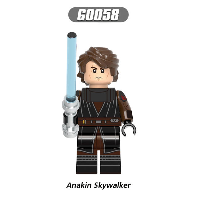 G0108 Star Wars Series Minifigs Building Blocks Superheroes Anakin Skywalker Ahsoka Tano Jedi Temple Guard Weapon Lightsaber Toy