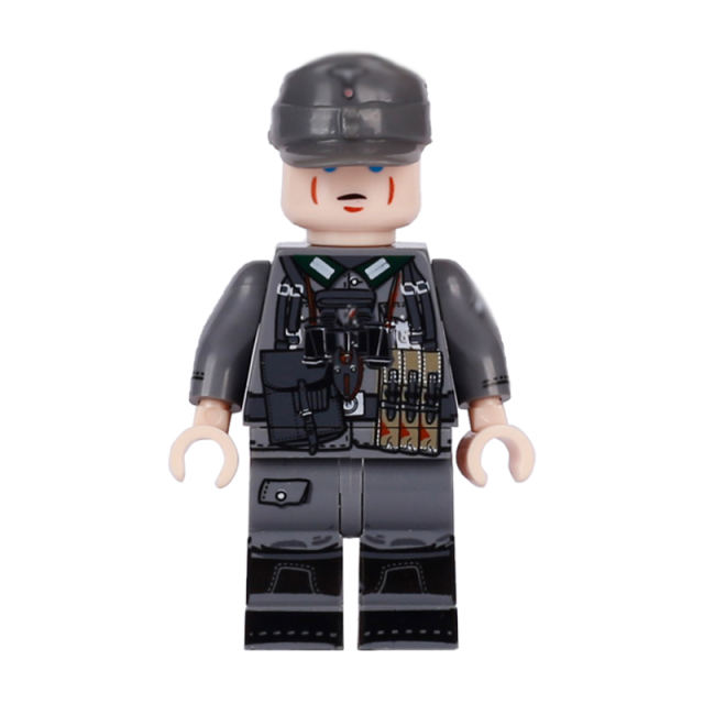 WW2 Military German Captain Soldiers Minifigs Building Blocks Army Gun Helmets Weapon Accessories Parts Models Bricks Toys Gifts