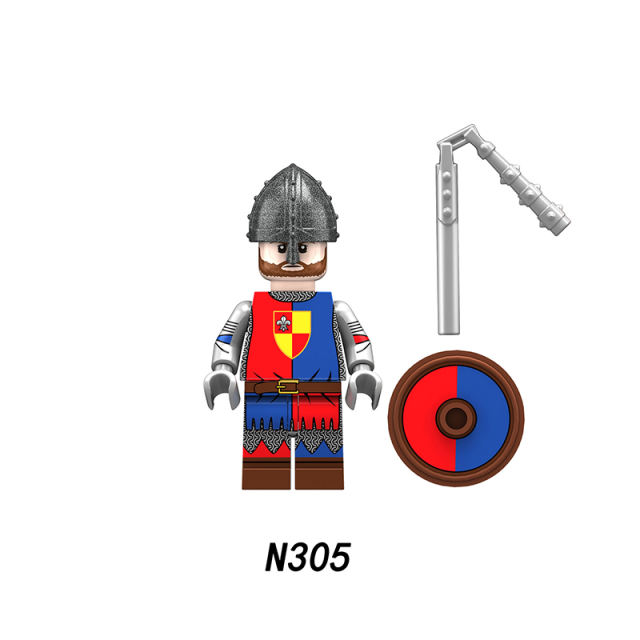 Medieval Series England Civil Wars Of The Roses Minifigs Building Blocks Army Soldiers Knight Infantry Sword Shield Helmet Boys
