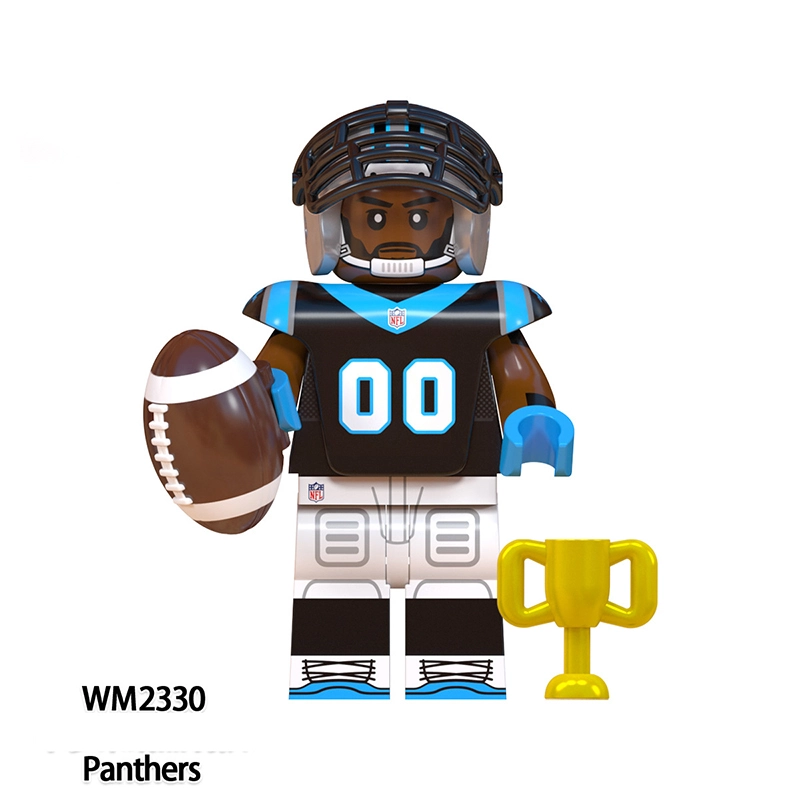 Rugby Player Series Minifigs Bricks NFL Trophy Compatible Saints Lions