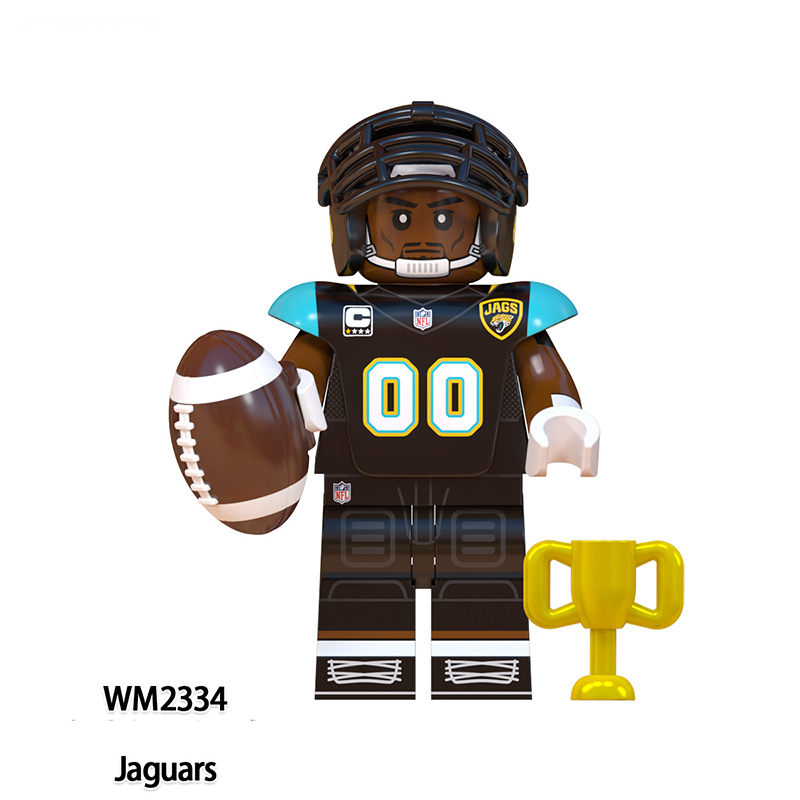 WM6136 Rugby Series Athletes Team Minifigs Builiding Blocks American Football Player Chargers Texans Washington Toys Gifts Kids
