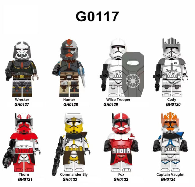 G0117 Star Wars Series Minifigs Building Blocks Superheroes Anakin Skywalker Ahsoka Tano Jedi Temple Guard Weapon Lightsaber Toy