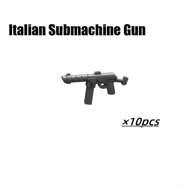 WW2 Military Weapon Gun Series Accessories USA Britain Soviet Italy Russia Army Solider Submachine Carbene Semi Automatic Rifle