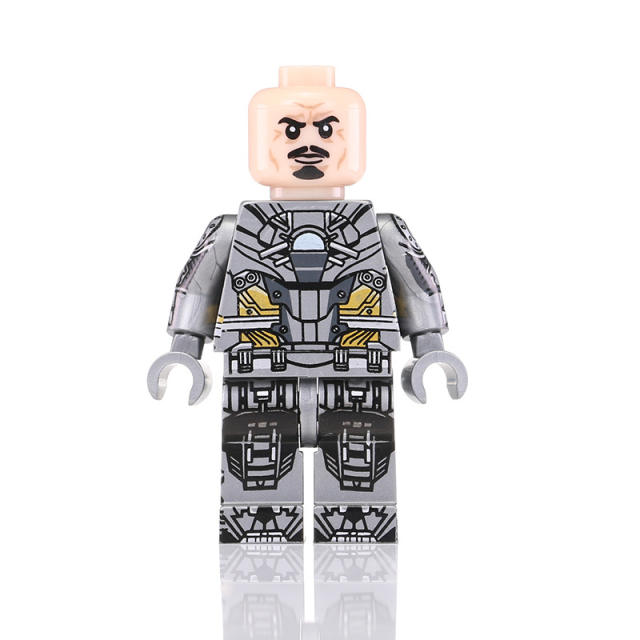 CQ03 Marvel Series Supervillain Whiplash Minifigs Building Blocks Mark Scarlotti Iron Man Avengers Helmet Weapon Toys Boys Gifts