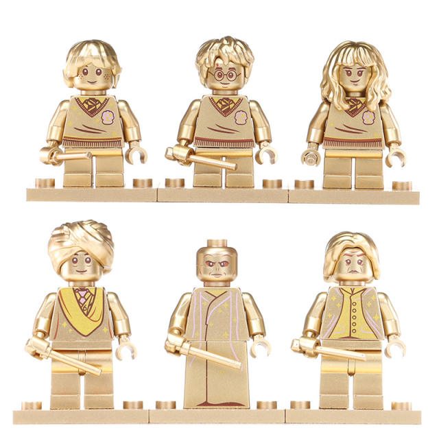 American Adventure Movie Harry Potter Minifigs Buildinig Blocks Golden Hogwarts Ron Weasley Hermione Granger Cedric Diggory Toys