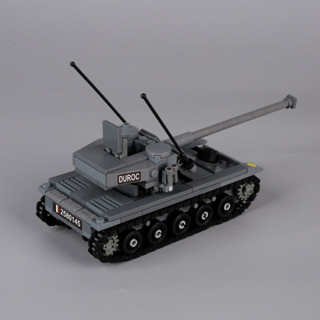 French Military Series AMX 13 Light Tank Building Blocks Army Soldiers Weapon Turret Track Cannon Artillery Minifigs Toys Gifts