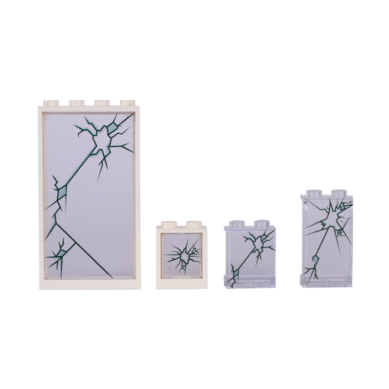 City Series Broken Window Compatible Building Blocks Crack MOC Street View Home Decorative Character Accessories Toy 60596 57895