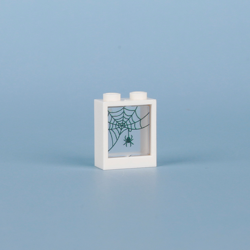 MOC City Series Spider Web Window Building Blocks Street View Home Compatible Transparent Accessories Bricks Toy Boy 60596 57895