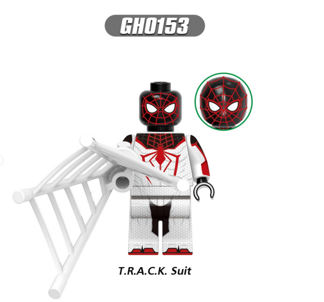 G0120 Marvel Superheroes Spider Man Series Minifigs Building Blocks Strike Track Crimson Cowl Suit Accessories Weapon Toys Gifts